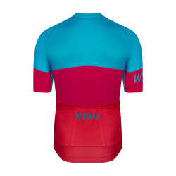 Koszulka kolarska Winaar niebiesko-różowo-bordowa