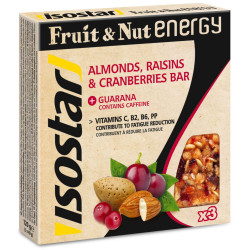 Isostar Fruit & Nut Energy Bar - 3 x 40g